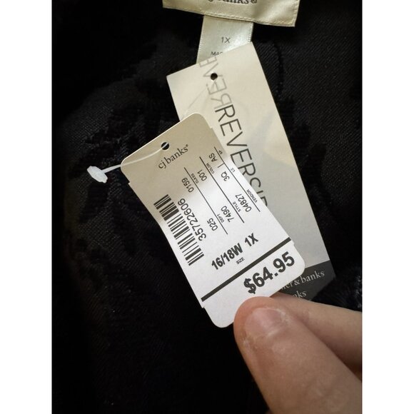 CJ Banks Christopher Banks Purple Zip Blazer Jacket 1X Tapestry Reversible NWT - Picture 9 of 14